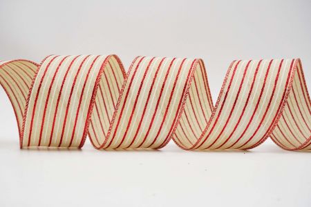 Striped Wired Ribbon_KF6574GR-13_Natural